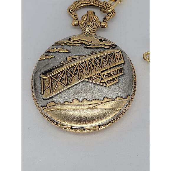 Wilbur And Orville Wright 1903 Commemoration of The First Flight Pocket Watch - Picture 2 of 4